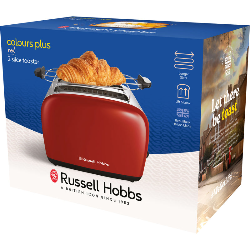 RUSSELL HOBBS Toaster 26554-56 Colours Plus 2S toaster rot