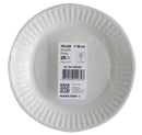 Party carton plate white 18 cm 25 pieces