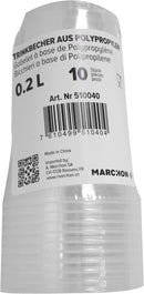No name plastic cup transparent 2DL 10 pieces
