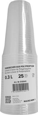 No Name Plastikbecher transparent 3dl 25 Stück
