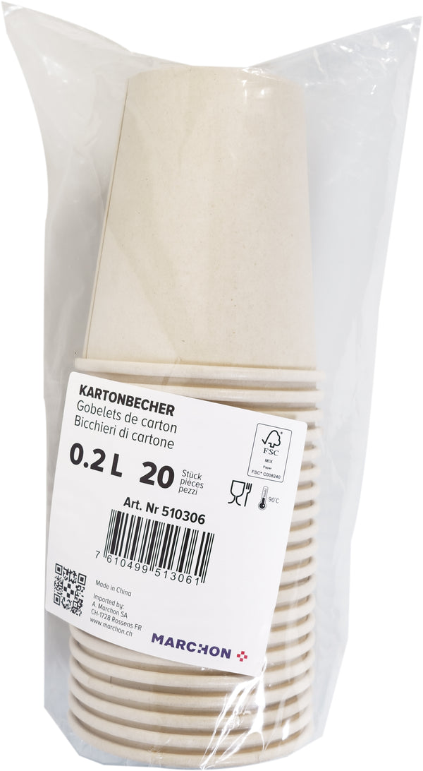 PARTY Kartonbecher To Go 2 dl 20 Stück