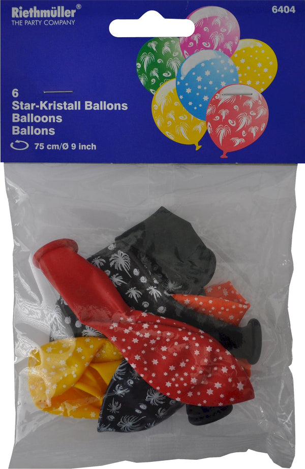Riethmüller Ballon Kristall Ballon verziert 75 cm 6 Stück