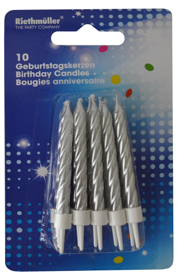 Riethmüller Kerze Geburtstagskerzen gold/silber assortiert 10 Stück