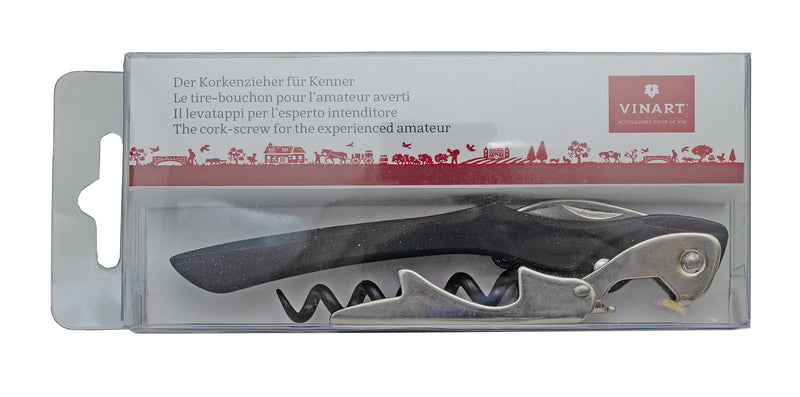 Vinart Korkenzieher schwarz mit Teflonspirale