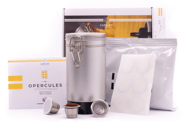 Caps me Kaffeebox grau