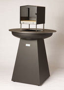 BBQ de cheminée onfire 95x86 cm en poudre noire -coated