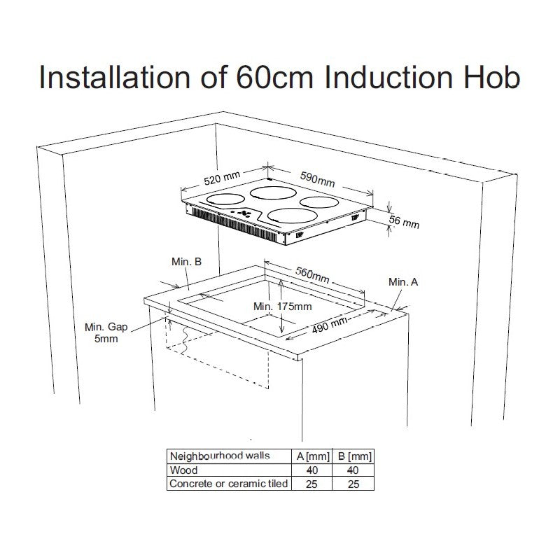 Sharp Induction de HOB KH-6i19ft00-UE 60cm