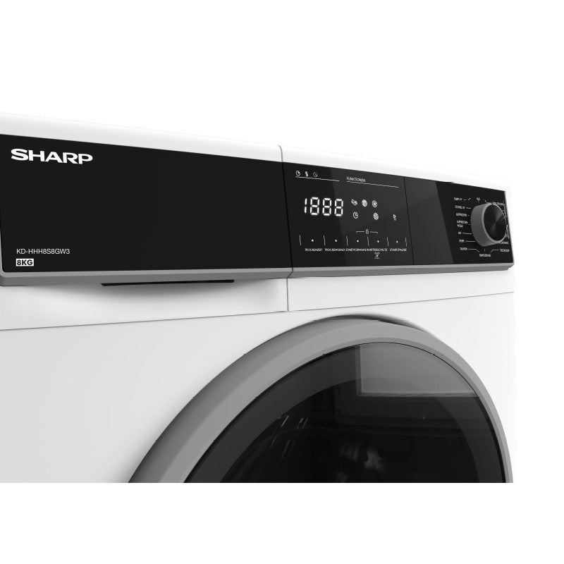 Sharp Wäschetrockner 8kg, KD-HHH8S8GW3-CH, Testurteil Sehr gut!