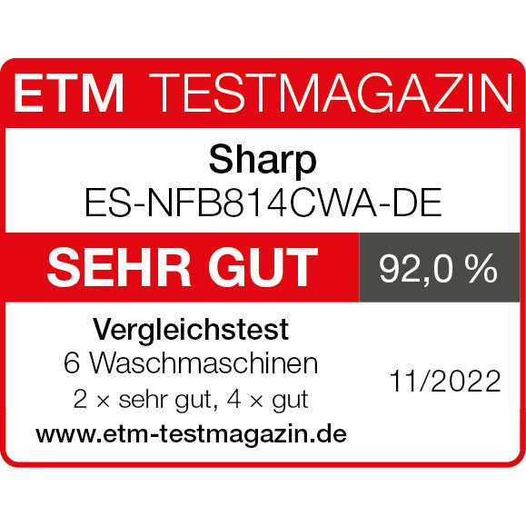 Sharp Waschmaschine 8kg ES-NFB814CWA