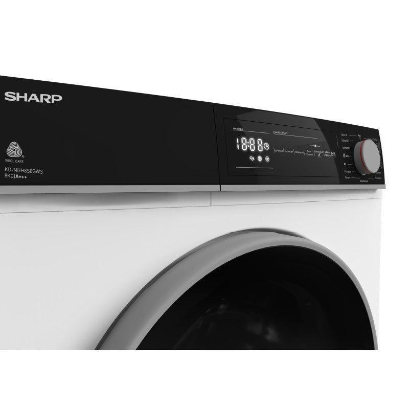Sharp Taute Dryer 8kg, KD-NH8S8GW3-DE, A +++