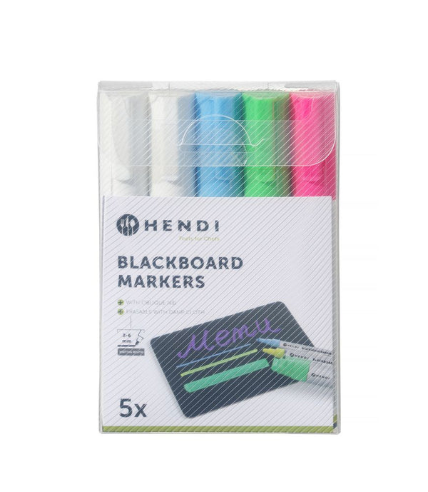 Hendi Chalk Tables Marker de craie 6 mm 5x blanc