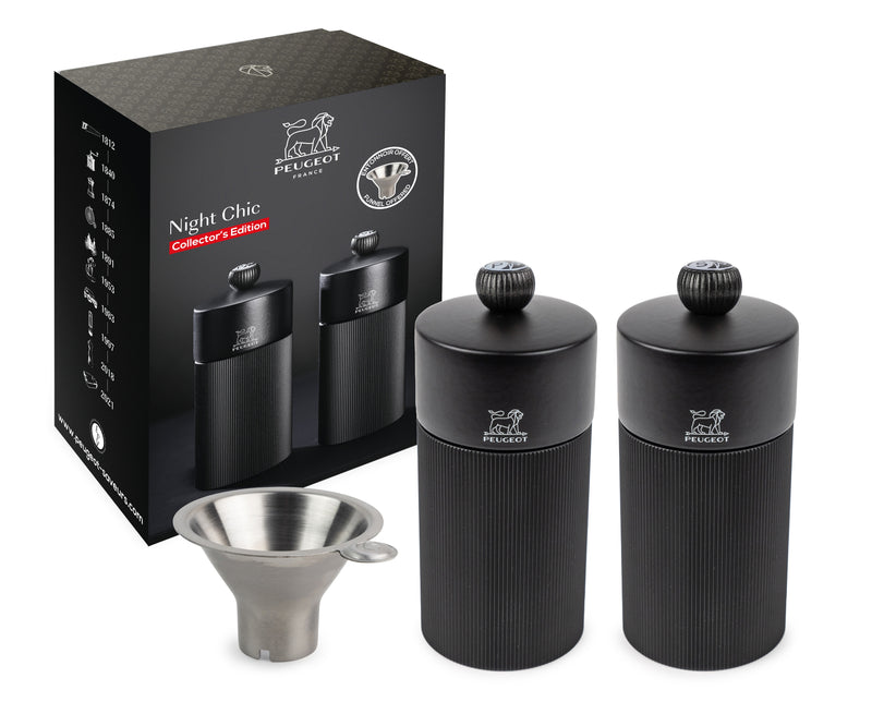 Peugeot Pfeffer- und Salzmühle LINE Duo schwarz matt 12 cm