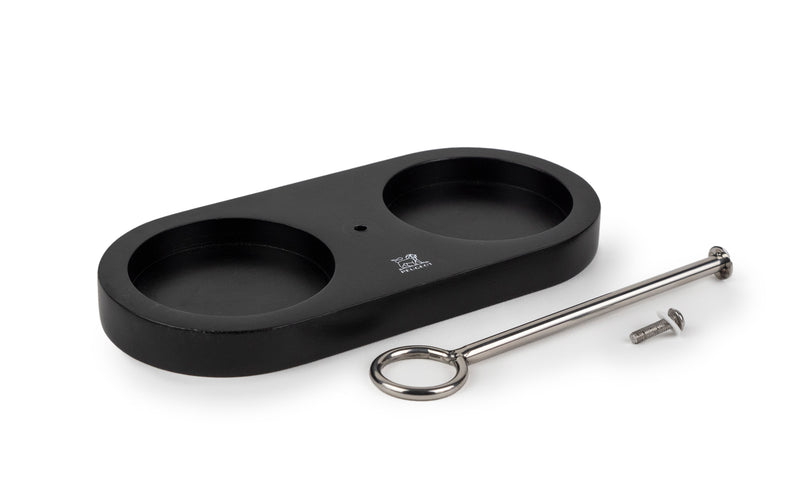 Peugeot Menage Linea Bamboo Holder Black pour le poivre et les moulins à sel
