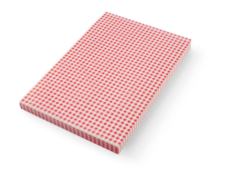 HENDI Einschlagpapier Platzset aus fettdichtem Papier 500 Stk. Karomuster, 500 Stk., 420x275mm