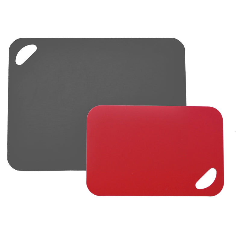 Moha Schneideutensilien Schneidebretter-Set Flex & Stable grau-rot