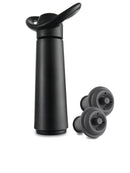 Vacu Vin Weinzubehör WS schwarze Pumpe + 2 Zapfen