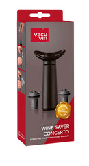 Vacu Vin Weinzubehör WS schwarze Pumpe + 2 Zapfen