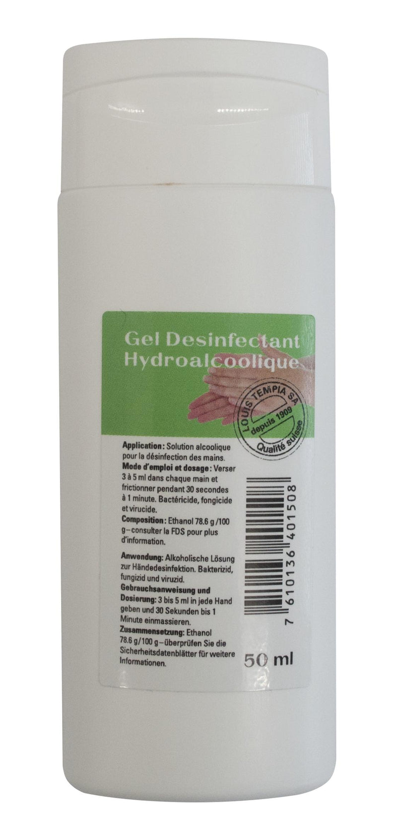Gel de désinfection de Louis Tempia Gel Handdesinfection 50 ml