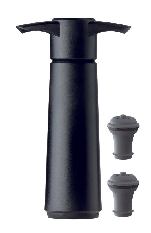 Vacu Vin Weinzubehör WS Pumpe + 2 Zapfen schwarz