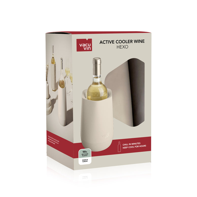 Vacu vin Flaschenkühler Active cooler Wine Hexo Sand - recycelbarer Kunststoff 98%
