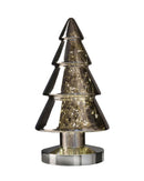 SOMPEX Christmas lights Winterlight, chrome, fir tree, LED, height: 34 cm