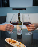 Sompex Flaschenleuchte KORKY, Akku Edelstahl, schwarz, dimmbar