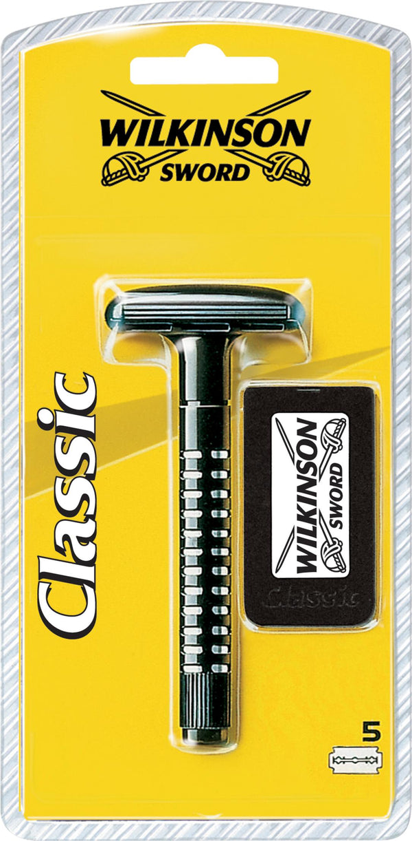 Wilkinson Rasierer Classic Rasierer Doppelklingen + 5 Klingen