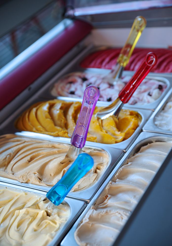 Hendi riempimento del gelato spatola blu (l) 260mm