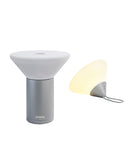 Sompex table and pedal light Mikono, gray, battery plastic, dimmable, 2 light colors