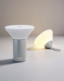 Sompex table and pedal light Mikono, gray, battery plastic, dimmable, 2 light colors