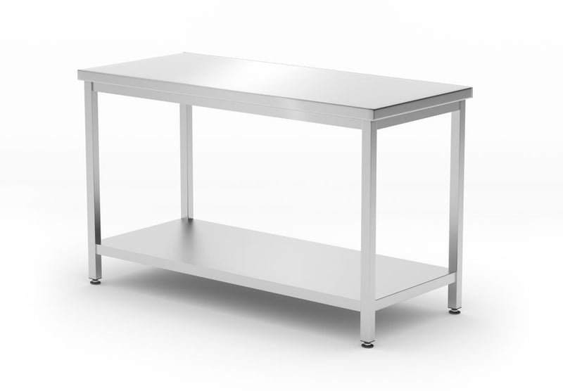 HENDI Arbeitstisch Zentral Regalboden Budget geschraubt, Tiefe 600 mm Budget Line, 800x600x850mm