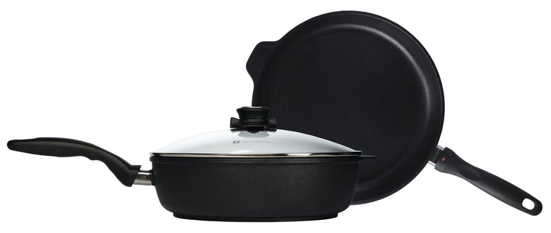 Swiss Diamond Bratpfanne 3er Set: Bratpfanne & Sauteuse mit Deckel Ø 28 cm XD Classic + Induktion