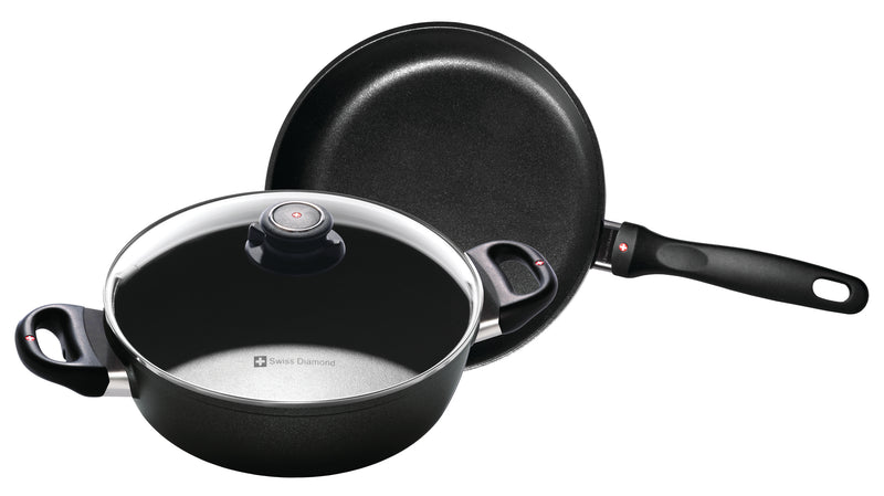 Swiss Diamond Zubehör Bratpfanne + Kochtopf 3teiliges Set D24