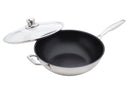 Swiss Diamond Wok mit Deckel XD Nonstick Clad Induktion - Inox Ø 32 cm