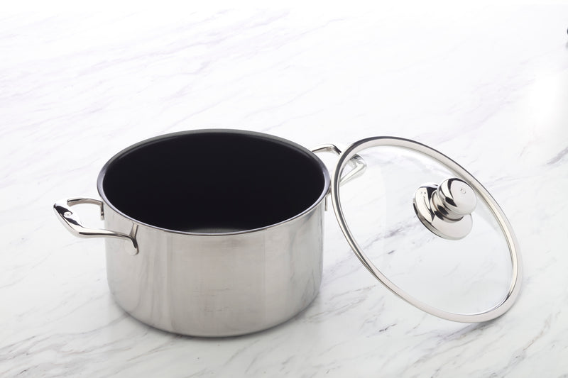 Swiss Diamond Kochtopf XD Nonstick Clad Induktion - Inox mit Deckel Ø 24cm