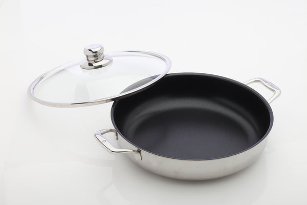 Swiss Diamond Schmorkassolloll XD Nonstick Clad Induction - Inox with lid Ø 32cm