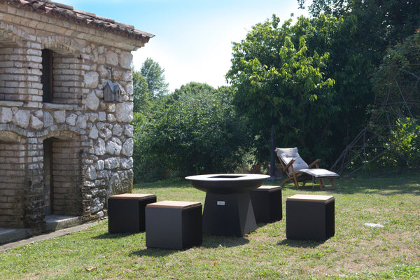 OnFire Feuerstelle BBQ 95x86 cm schwarz pulverbeschichtet