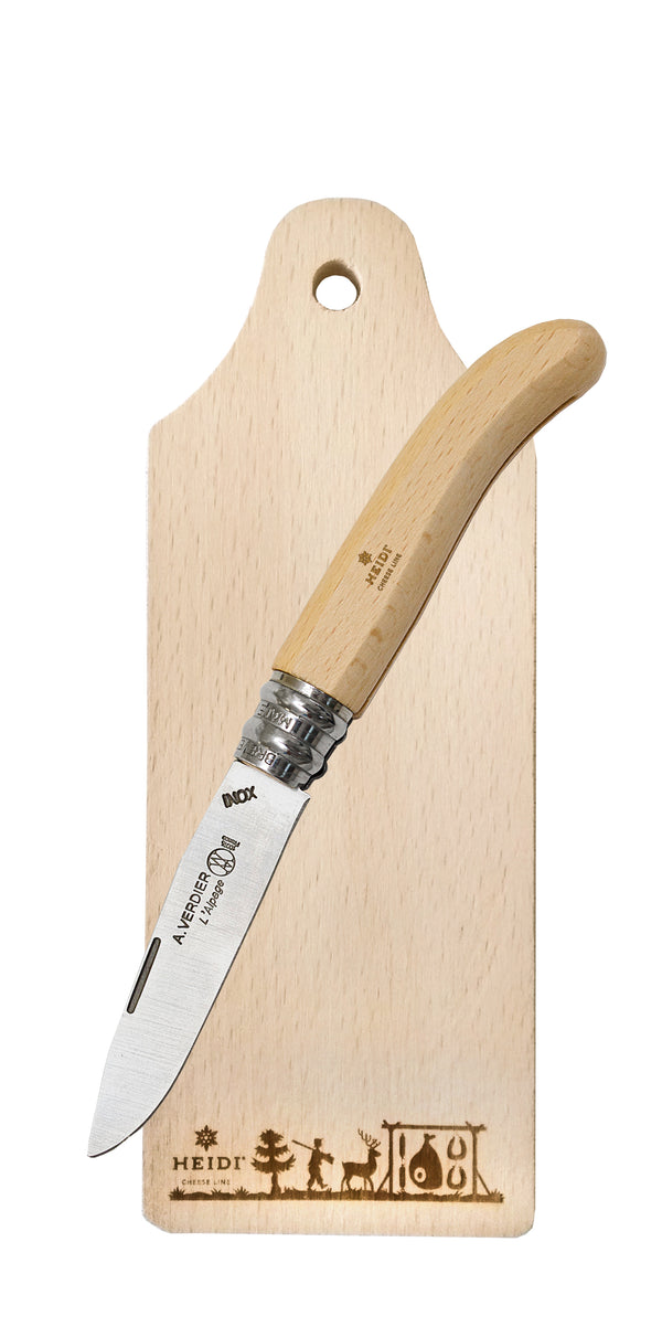 Heidi Cheese Line Schneidebrett + Messer ALPAGE Set Schneidebrett + Messer
