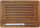 Schwarz Brotbrett und Brotmesser Gitterbrotbrett & Brotmesser aus Acaciaholz 27.3x38.5x2.5 cm