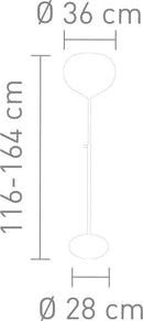 Sompex Stehlampe DROP 116-164cm