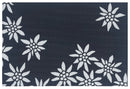 Heidi Cheese Line Tischset Edelweiss 45x30 cm schwarz mit weissen Blumen