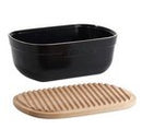Emile henry kitchen utensils bread bakes black 35.5 x 24.5 x 15.8 cm 6.5l
