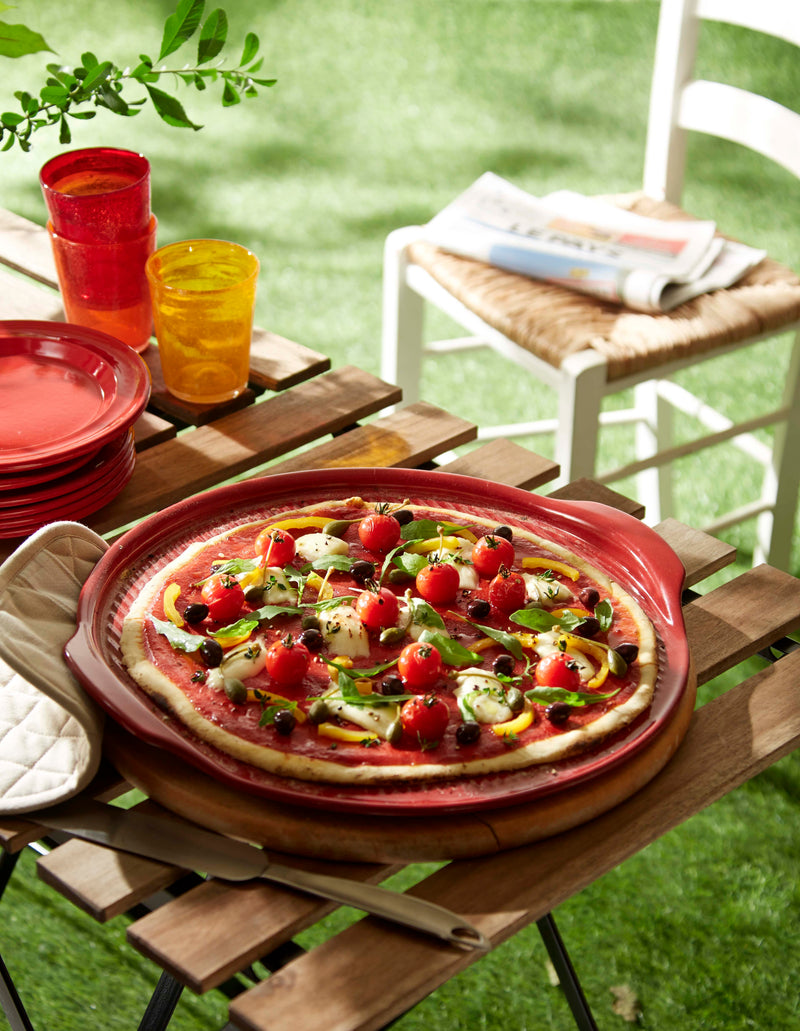 Emile Henry Pizzastein BBQ anthrazit Ø37cm