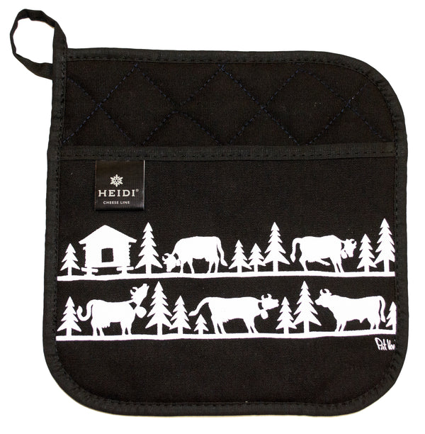 Heidi Cheese Line Zubehör PatvN Topflappen schwarz