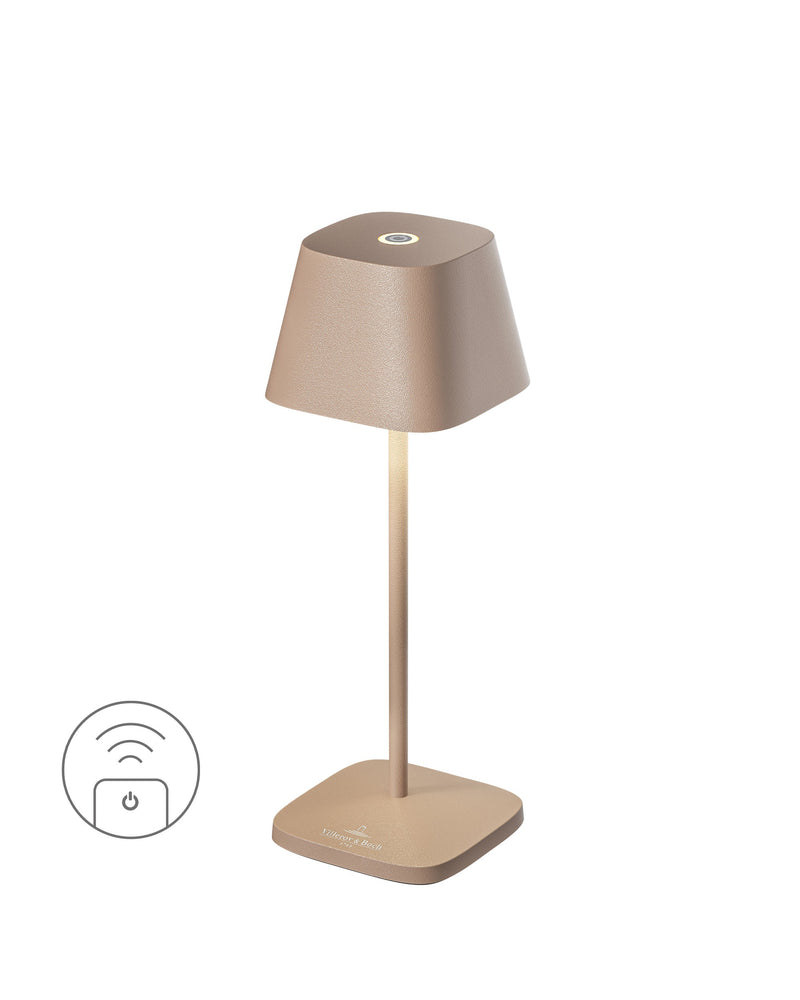 VilleroyBoch Tischleuchte NEAPEL MICRO RC, Akku Indoor und Outdoor, dimmbar, 2 Lichtfarben, inklusive Ladestation