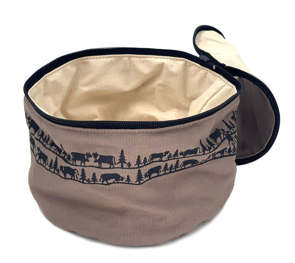 Heidi Cheese Line Warmhaltekorb PatvN dunkelgrau Ø20.4x13 cm