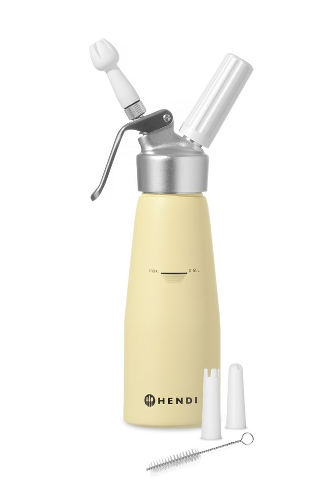 Hendi cream dispenser cream dispenser 0.5l pastel yellow
