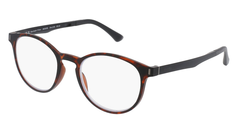 INVU Computerbrille mit Blaulichtfilter-Gläsern mit Etui Steel B6303P