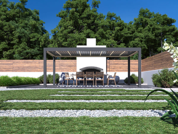 Solutions de spa ciel pergola skymax ultra en aluminium pergola LED 3m x 6m Montage motorisé 6M