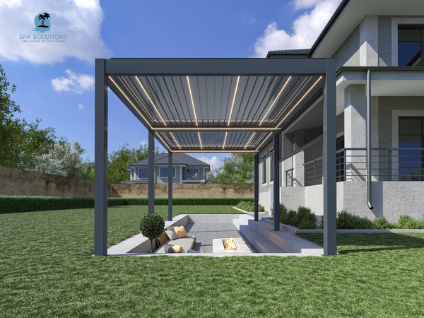 Spa Solutions Sky Pergola SkyMax Ultra Aluminium Pergola LED 3m x 7m motorisiert